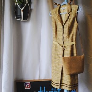 Wheat Kay Unger shirt dress with beltSize 4